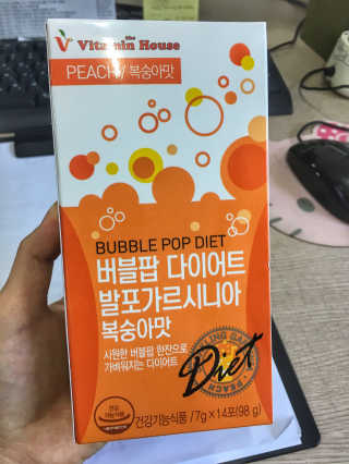 비타민하우스 버블팝 다이어트 발포가르시니아 청포도/복숭아 — 5점을 준 리뷰어가 2017년 6월 올린 사용 사진