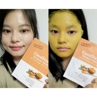 GoodDay Skincare GoodDay 강황 마스크 — 5점을 준 리뷰어가 2019년 5월 올린 사용 사진