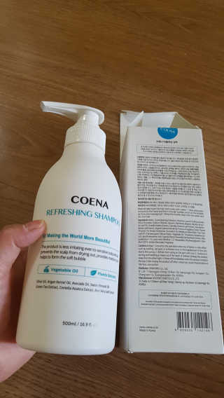 코에나샴푸 500ml — 5점을 준 리뷰어가 2019년 8월 올린 사용 사진