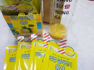 장수농가 리얼깔라만시 원샷 50ml 10팩+보틀 — 5점을 준 리뷰어가 2019년 5월 올린 사용 사진