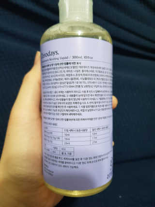 제로데이즈 천연 주방전용세제 + 여성속옷세제 — 5점을 준 리뷰어가 2020년 1월 올린 사용 사진