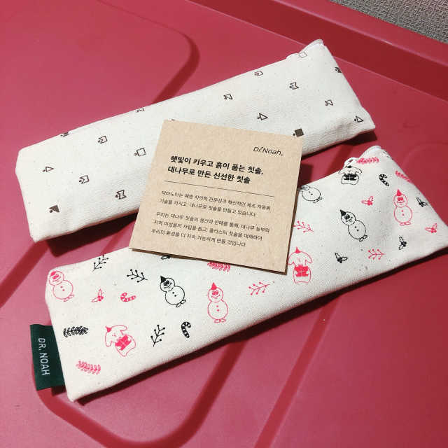 닥터노아 크리스마스 칫솔치약 휴대용 세트 리뷰 사진