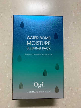 오지아이 워터 밤 모이스처 슬리핑 팩 4ml X 20pcs — 4점을 준 리뷰어가 2019년 12월 올린 사용 사진