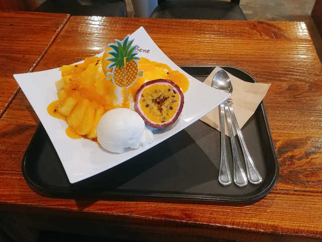 [ 카페베네 ] 옐로우파인, 핑크피치 빙수 4종 리뷰 사진