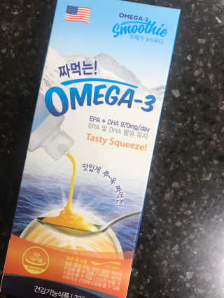오메가-3스무디 [오메가스무디] 짜먹는 오메가3 DHA 임산부 어린이 — 5점을 준 리뷰어가 2019년 3월 올린 사용 사진