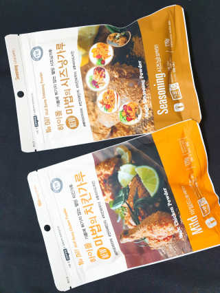 MCP 하이몰 마법의치킨가루2봉랜덤 + 코코넛허니버터2봉 — 5점을 준 리뷰어가 2020년 3월 올린 사용 사진