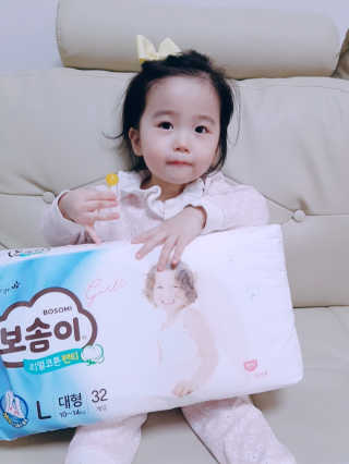 보솜이 리얼코튼 팬티형 — 5점을 준 리뷰어가 2019년 3월 올린 사용 사진
