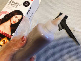 (주)에네스티 미스랩 더블 클리닉 헤어 컬러 크림 — 2.5점을 준 리뷰어가 2019년 10월 올린 사용 사진