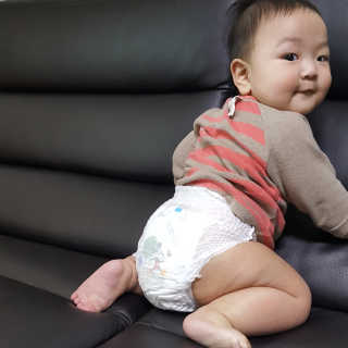 보솜이 베이비케어 팬티형 기저귀 — 4점을 준 리뷰어가 2019년 3월 올린 사용 사진
