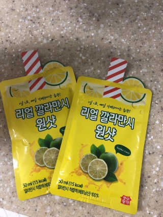 장수농가 리얼깔라만시 원샷 50ml 10팩+보틀 — 5점을 준 리뷰어가 2019년 5월 올린 사용 사진