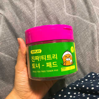 미플레이 진짜 티트리 토너 패드 — 3.5점을 준 리뷰어가 2018년 11월 올린 사용 사진