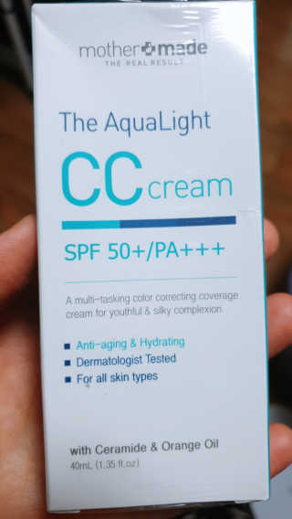 마더메이드 더 아쿠아라이트 CC크림 SPF50+ PA+++ — 5점을 준 리뷰어가 2019년 4월 올린 사용 사진