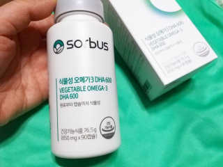 소버스 식물성 오메가3 DHA 600 — 5점을 준 리뷰어가 2020년 1월 올린 사용 사진