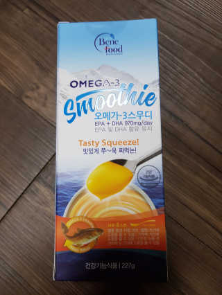 오메가-3스무디 [오메가스무디] 짜먹는 오메가3 DHA 임산부 어린이 — 5점을 준 리뷰어가 2019년 3월 올린 사용 사진