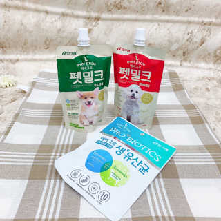 [빙그레] 에버그로 생유산균 1봉（10포입）+펫밀크2팩 — 4.5점을 준 리뷰어가 2019년 3월 올린 사용 사진