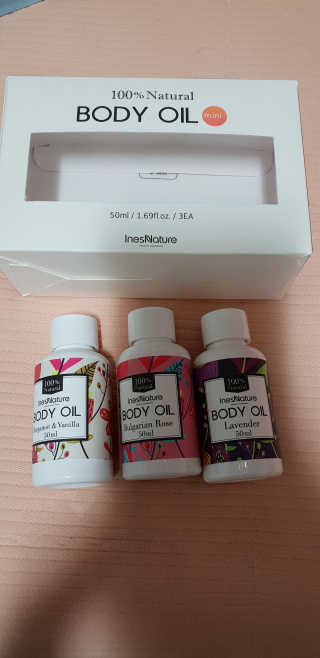 이네스네이쳐 천연 바디오일 미니 3종세트 50ml — 3.83점을 준 리뷰어가 2018년 6월 올린 사용 사진