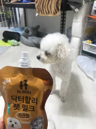 닥터할리펫밀크 8종 — 5점을 준 리뷰어가 2018년 8월 올린 사용 사진