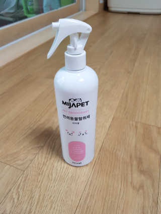 미자펫 반려동물탈취제 500ml — 4점을 준 리뷰어가 2018년 8월 올린 사용 사진