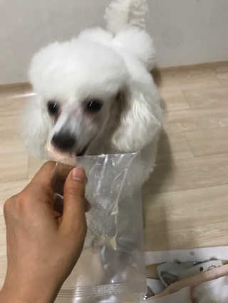 미누시아 촉촉한 닭안심 + 홍삼발효 훈제 말고기 — 5점을 준 리뷰어가 2018년 6월 올린 사용 사진