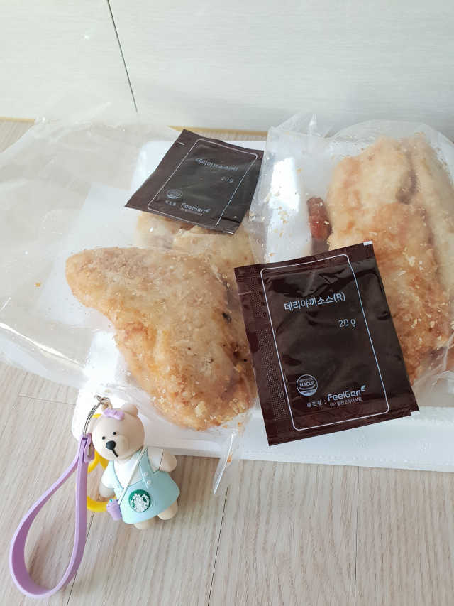 올립 닭도그 450g 2팩 무료소스 2팩증정 1팩당 80g 리뷰 사진