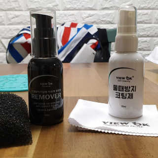 뷰오케이 욕실 화장실 셀프 물때제거 코팅제,리무버 50ml — 3점을 준 리뷰어가 2019년 5월 올린 사용 사진