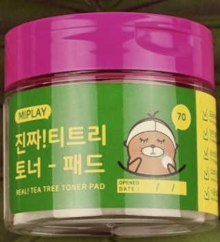 미플레이 진짜 티트리 토너 패드 — 3.67점을 준 리뷰어가 2018년 11월 올린 사용 사진