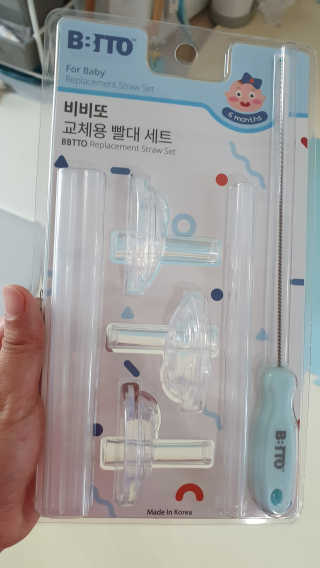 비비또 타사호환 교체용 빨대세트+빨대세척솔 — 5점을 준 리뷰어가 2019년 7월 올린 사용 사진