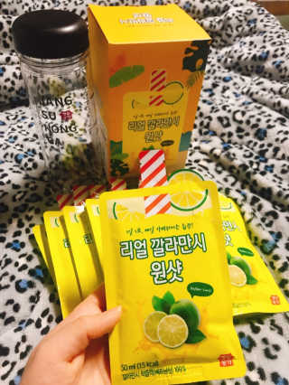 장수농가 리얼깔라만시 원샷 50ml 10팩+보틀 — 5점을 준 리뷰어가 2019년 5월 올린 사용 사진