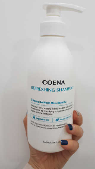 코에나샴푸 500ml — 4.5점을 준 리뷰어가 2019년 7월 올린 사용 사진
