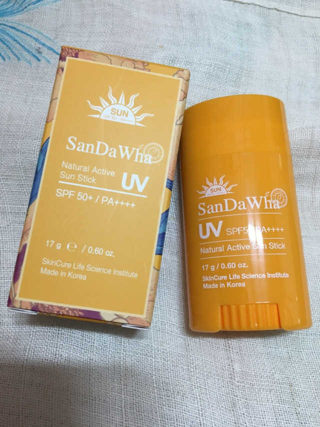 [스킨큐어] 산다화 내추럴 액티브 썬스틱 리뷰 사진