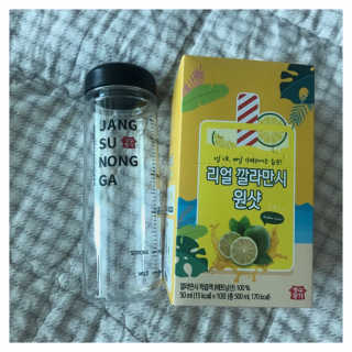 장수농가 리얼깔라만시 원샷 50ml 10팩+보틀 — 4점을 준 리뷰어가 2019년 4월 올린 사용 사진