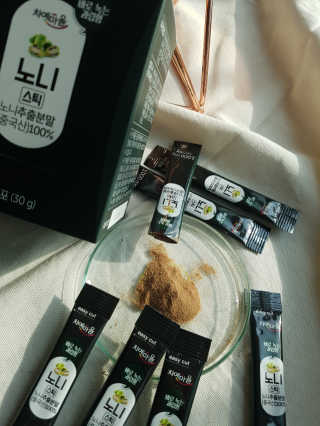 차예마을 노니 추출 분말 가루 스틱 30스틱 1박스 — 5점을 준 리뷰어가 2018년 11월 올린 사용 사진