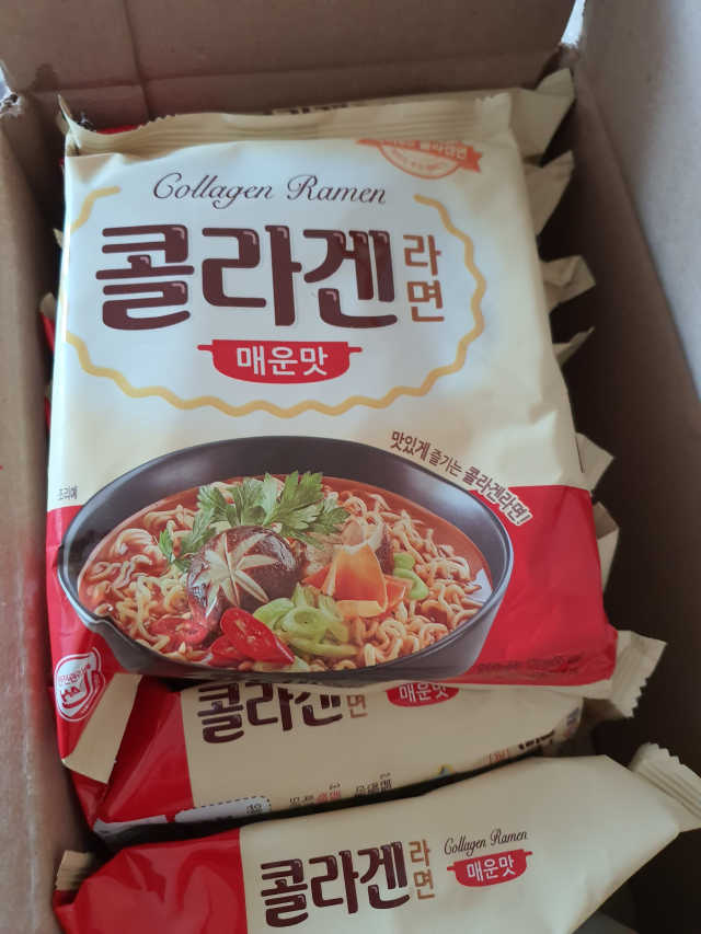 콜라겐라면 매운맛 리뷰 사진