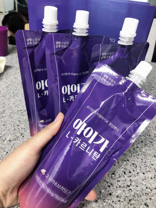 오엔엘 아이가 L-카르니틴 2박스 — 4.5점을 준 리뷰어가 2019년 3월 올린 사용 사진