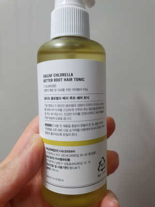 달리프 클로렐라 베러 루트 헤어토닉 100ml — 5점을 준 리뷰어가 2020년 1월 올린 사용 사진