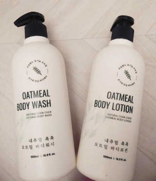 (주)에네스티 내추럴 촉촉  오트밀 바디로션 500ml — 5점을 준 리뷰어가 2019년 12월 올린 사용 사진