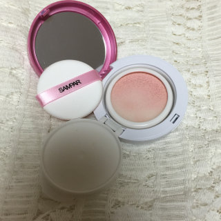 쌍빠 어딕트 핑크 톤업 선쿠션 SPF50+ PA+++ — 4점을 준 리뷰어가 2016년 7월 올린 사용 사진