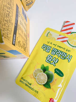 장수농가 리얼깔라만시 원샷 50ml 10팩+보틀 — 5점을 준 리뷰어가 2019년 5월 올린 사용 사진