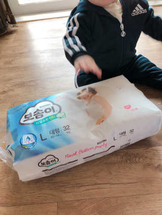 보솜이 리얼코튼 팬티형 — 5점을 준 리뷰어가 2019년 3월 올린 사용 사진