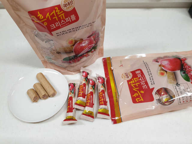 고흥석류 크리스피롤170g 리뷰 사진