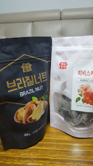 장수농가 브라질너트, 히비스커스 — 5점을 준 리뷰어가 2018년 7월 올린 사용 사진