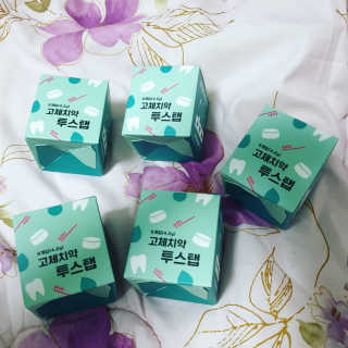 솔테라피 씹는 고체치약 투스탭 스파클레몬 6정 x 5박스 — 4점을 준 리뷰어가 2019년 6월 올린 사용 사진