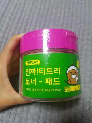 미플레이 진짜 티트리 토너 패드 — 4.83점을 준 리뷰어가 2018년 11월 올린 사용 사진