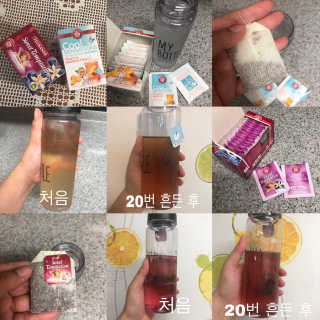 티칸 무설탕 아이스티 2종 쿨센세이션, 스위트 템테이션 — 5점을 준 리뷰어가 2019년 8월 올린 사용 사진