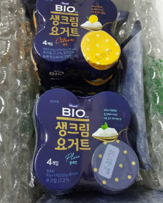 [매일 바이오] 생크림요거트 플레인 12개 + 유자 12개 — 4.5점을 준 리뷰어가 2019년 7월 올린 사용 사진