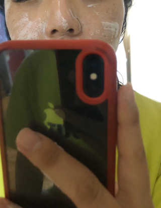 세안 필요 없는 지나인스킨 밀크 버블 에센스 팩 — 5점을 준 리뷰어가 2019년 11월 올린 사용 사진