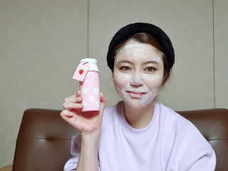 세안 필요 없는 지나인스킨 밀크 버블 에센스 팩 — 5점을 준 리뷰어가 2019년 11월 올린 사용 사진