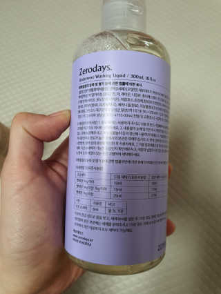 제로데이즈 천연 주방전용세제 + 여성속옷세제 — 5점을 준 리뷰어가 2020년 1월 올린 사용 사진