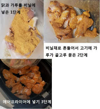 MCP 하이몰 마법의치킨가루2봉랜덤 + 코코넛허니버터2봉 — 2.5점을 준 리뷰어가 2020년 3월 올린 사용 사진