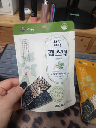 더빈트 와삭바삭 김스낵 — 5점을 준 리뷰어가 2020년 1월 올린 사용 사진